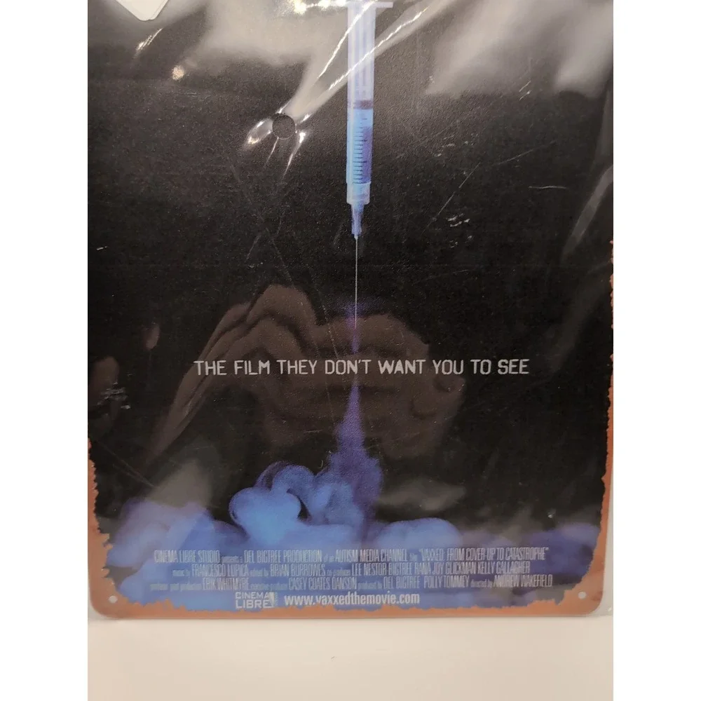 Vaxxed Cover Up‎ To Castrophe-Steel Decor Sign 12x8